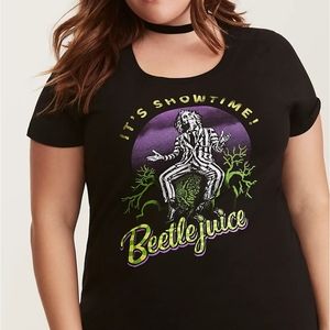 Torrid Beetlejuice It's Showtime Black Tee ~ 2X